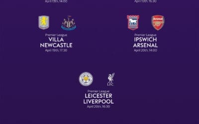 Live Premiership Games on TV – 13th – 20th April 2025